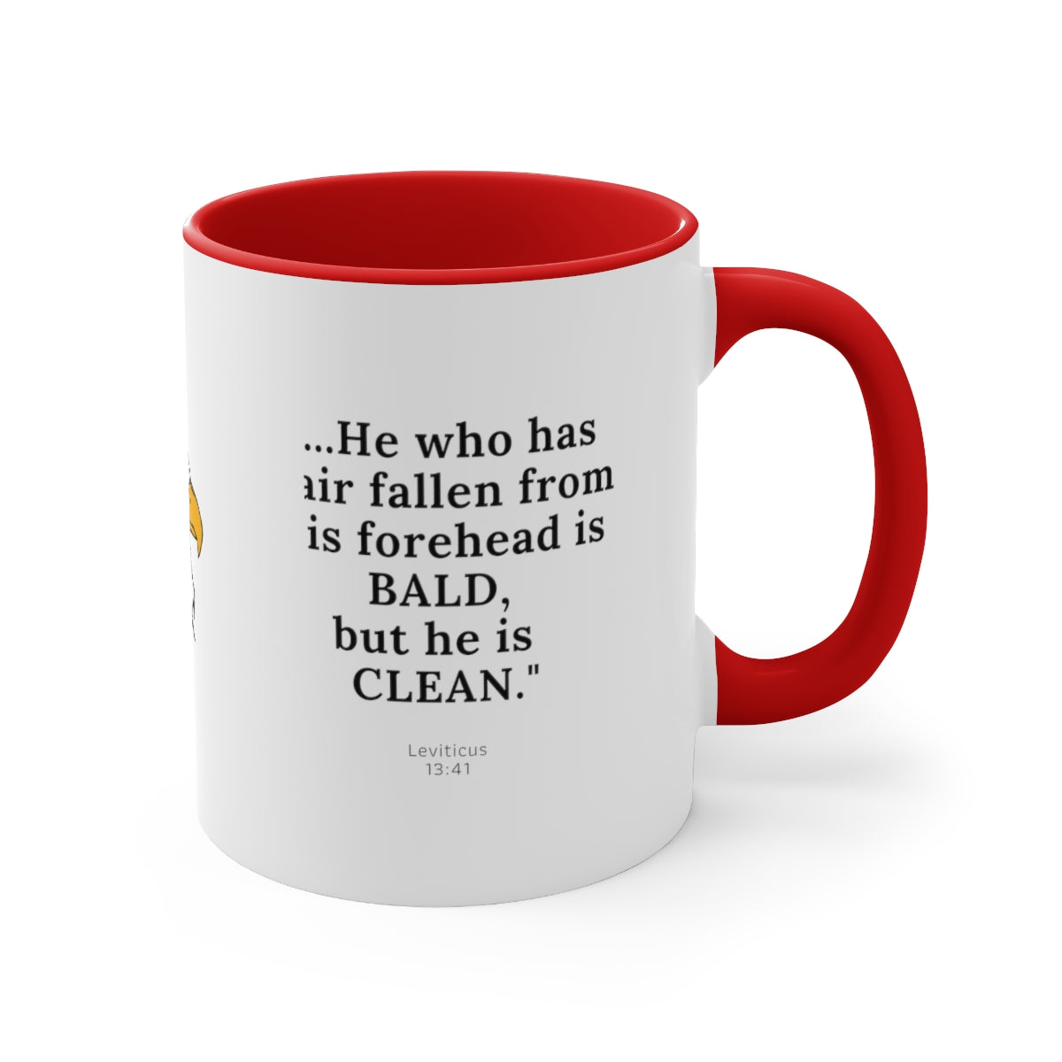 "BALD But CLEAN" Accent Coffee Mug, 11oz